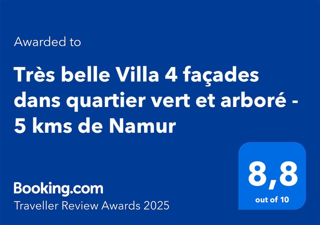 Tres Belle Villa 4 Facades Dans Quartier Vert Et Arbore - 5 Kms De Namur Exteriér fotografie